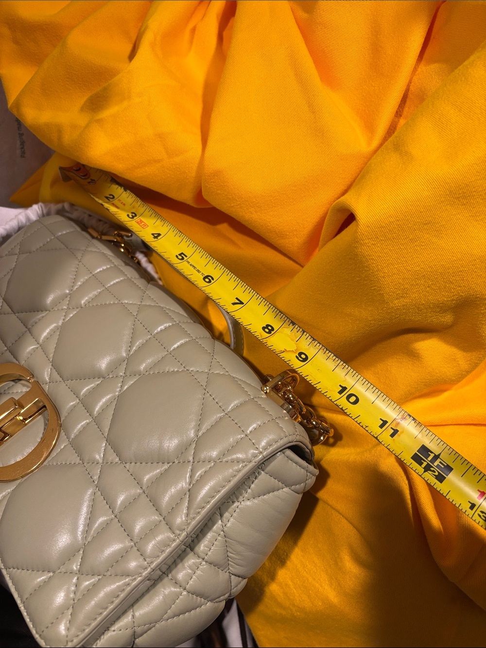 Dior Quilted Crossbody medium Bag in Sage Green with Gold CD Accent - Picture 12 of 15